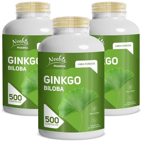 Ginkgo Biloba 500 Compresse - Estratto Secco di Foglie - Microcircolo e Circolazione (Confezione tripla) - Foto 1