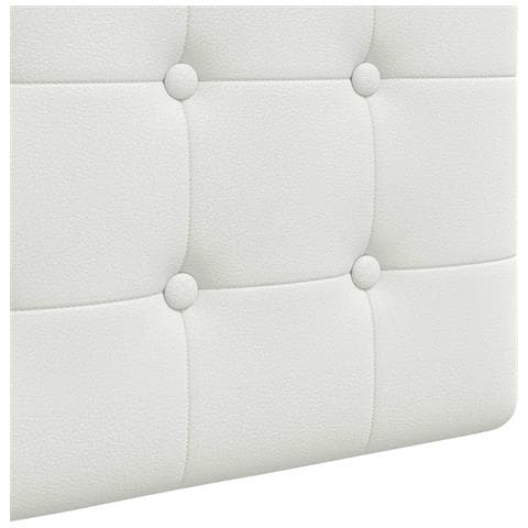 Testiera sospesa Con luce LED Bianco Similpelle - Foto 9