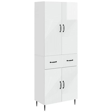 Set di armadi 2 pcs Bianco Lucido 66 x 34,5 x 89,5 cm - Foto 1