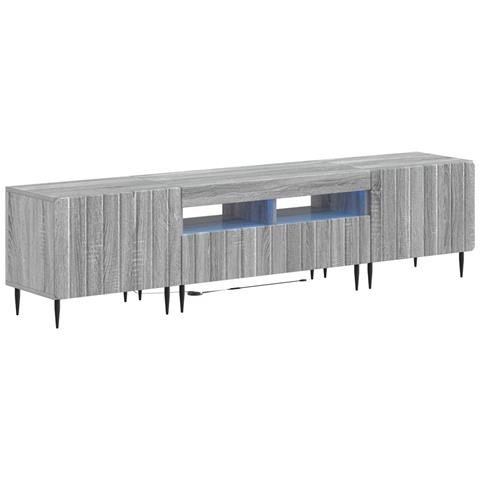 Mobile TV LED a 5 pezzi Sonoma grigio Legno ingegnerizzato - Foto 1