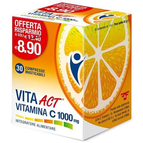 Vita Act Vitamina C 1000MG 30 Compresse Masticabili - Foto 1