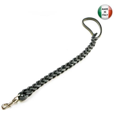 Guinzaglio in cuoio 50 cm tripla treccia con moschettone colori assortiti - Foto 2