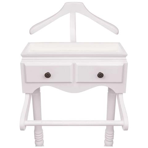 Appendiabiti A Piantana Con Armadietto In Legno Bianco - Foto 6