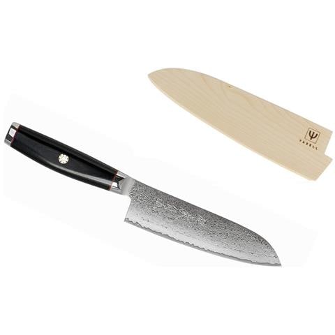 Super Gou Ypsilon Coltello Da Cucina Damascato Strati 193 Santoku Cm. 16,5 - Foto 2