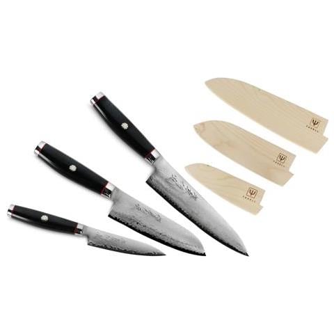 Super Gou Ypsilon Coltello Da Cucina Damascato Strati 193 Santoku Cm. 16,5 - Foto 3