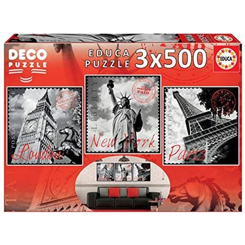Educa - Puzzle Di Grandi Città 3x500 - Foto 3