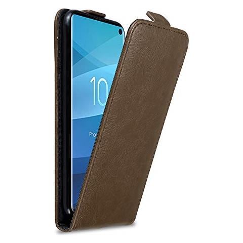 Custodia Compatibile Con Samsung Galaxy S10 In Bruno Caffè - Coperchio Protettivo In Design Flip Con Chiusura Magnetica - Foto 1