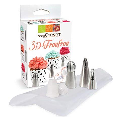 Kit 3 Bocchette Acciaio Inox 3d + Sacchetti Per Decorare - Foto 2