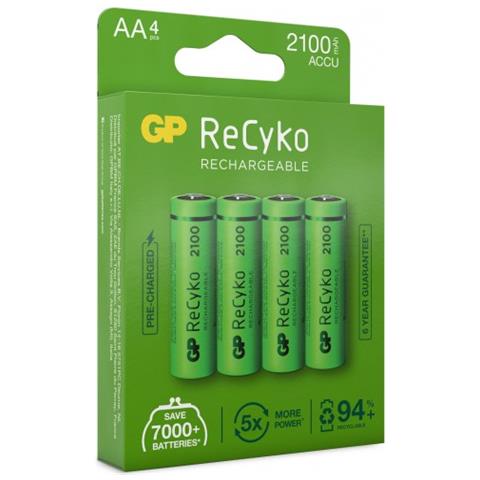 1x4 GP ReCyko+ NiMH Battery AA 2100mAH, ready to use, NEW - Foto 2