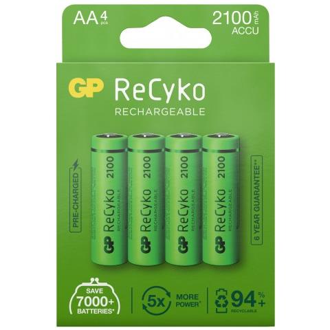 1x4 GP ReCyko+ NiMH Battery AA 2100mAH, ready to use, NEW - Foto 1
