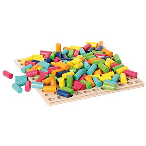 14866 - Bambino Giocattolo In Legno Gioco Spina A Colori Con 121 Spine - Foto 4