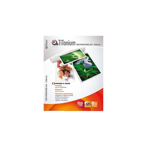 100 Pouches 216x303mm (a4) 125my Titanium - Foto 1