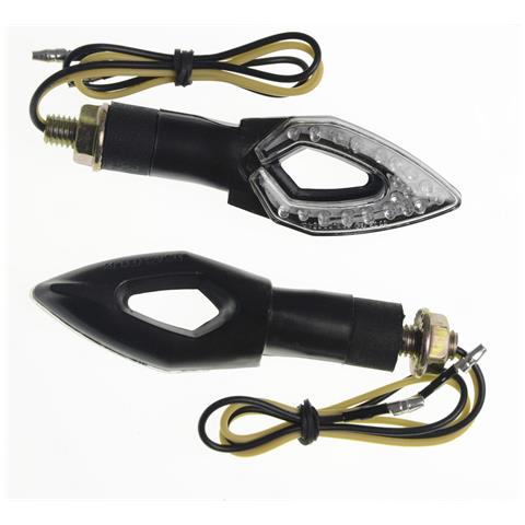 Coppia Frecce Moto Led Universali Indicatori Direzione Posteriore Viper Nero - Foto 1