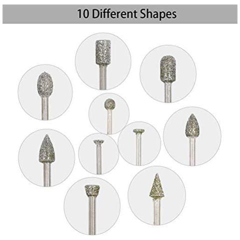 20pcs Rotary Burrs Set Con 3 Millimetri Shank Per Dremel Rotary Tools Lucido Grinding Fai Da Te Per Incidere - Foto 2