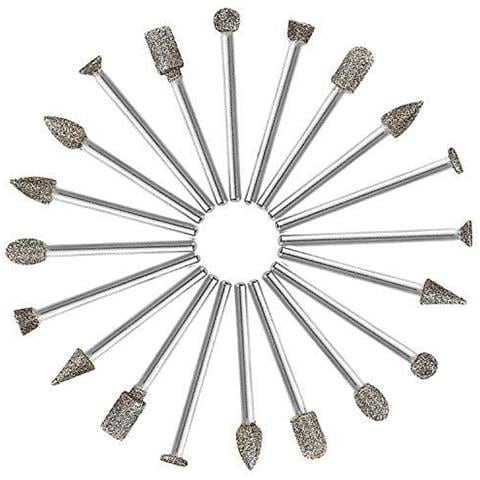 20pcs Rotary Burrs Set Con 3 Millimetri Shank Per Dremel Rotary Tools Lucido Grinding Fai Da Te Per Incidere - Foto 1