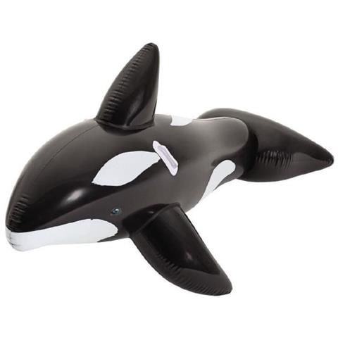 Balena Killer Gonfiabile A Cavallo Con Maniglie 2.03x1.02m - Foto 1