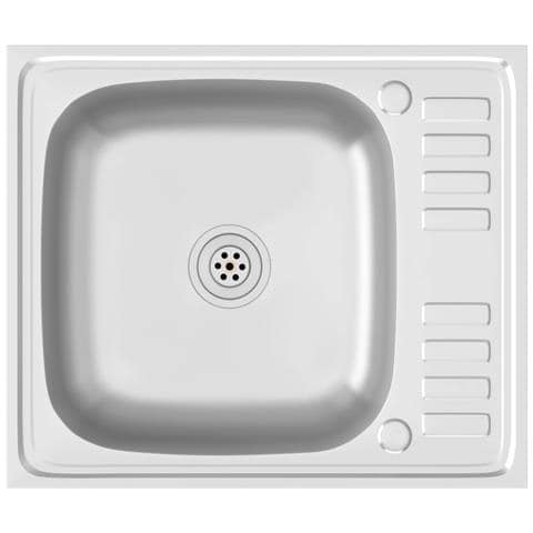 Lavello da Cucina con Scarico Argento 600x500x155 mm Acciaio - Foto 1