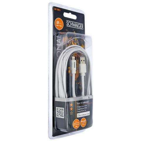 LKF200L532, USB A, Lightning, Maschio / maschio, Dritto, Dritto, Bianco - Foto 1