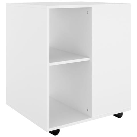 Mobiletto con Ruote Bianco 60x53x72 cm in Legno Multistrato - Foto 2