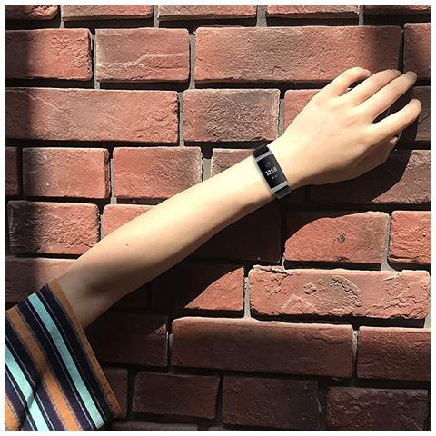 Bracciale Fitbit Charge 3/4 In Pelle Nero - Foto 12