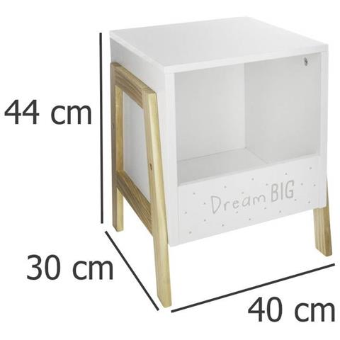 Mobiletto Per Libri Per Bambini, Libreria In Legno Bianco, Libreria Bianca, Mensole Per Cameretta Dei Bambini, Armadietto Bianco - Foto 6