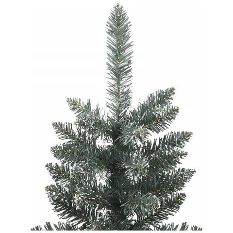 Albero Di Natale Artificiale Sottile Con Base Verde 150 Cm Pvc - Foto 7