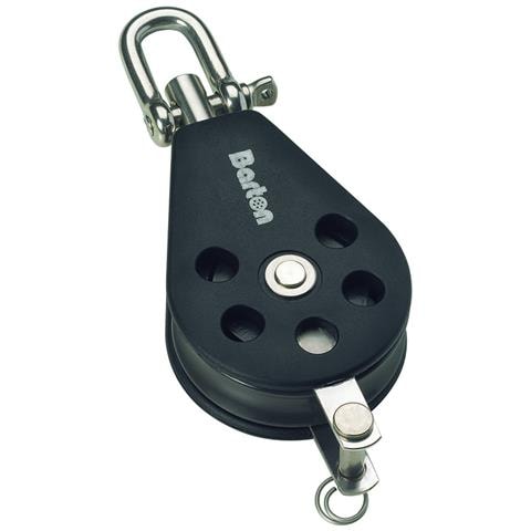 Serie 3 - Bozzello Singolo Girevole Con Arricavo, Cima Max Mm. 10, Max Carico Di Lavoro Kg. 400, Carico Di Rottura Kg. 800, Dimensioni Puleggia Mm. 45 X 13, Lunghezza Mm. 111 - Foto 1