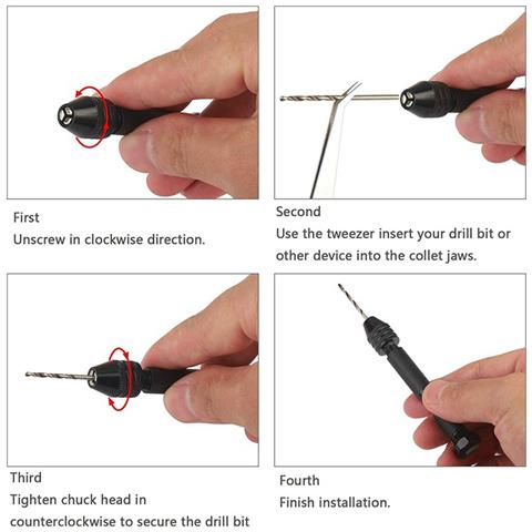 Trapano A Mano Con 20 Punte Diverse Black - Foto 6