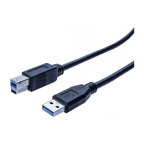 Cavo Usb 3.0, Usb 3.0 St. A / Usb 3.0 St. B, Nero, 2,0 M Supporta Velocitã  Di Trasferimento Fino A Usb Superspeed (5 Gi - Foto 2