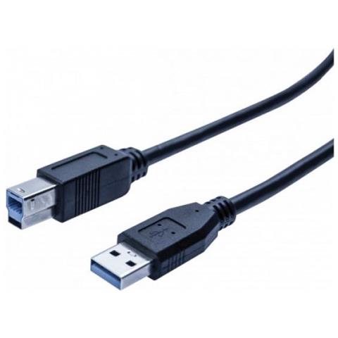 Cavo Usb 3.0, Usb 3.0 St. A / Usb 3.0 St. B, Nero, 2,0 M Supporta Velocitã  Di Trasferimento Fino A Usb Superspeed (5 Gi - Foto 1