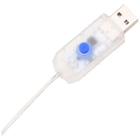 Luce Natale A Ghiacciolo 100 Led Bianco Caldo 10 M Acrilico Pvc - Foto 6