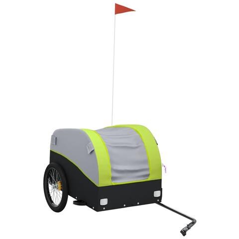 Rimorchio Da Bici Nero E Verde 45 Kg In Ferro - Foto 2