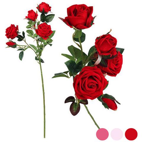 Mazzo Da 5 Rose Rosa 112994 (60 Cm) Bianco - Foto 1
