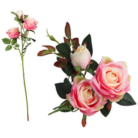 Mazzo Da 5 Rose Rosa 112994 (60 Cm) Bianco - Foto 2