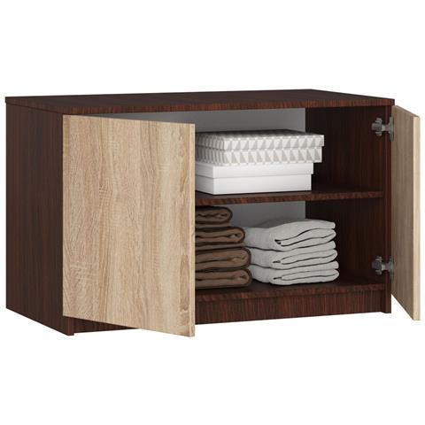 Sopralzo per armadio S90, 90x51x55 cm, Colore Weng? e Sonoma Quercia - Foto 2
