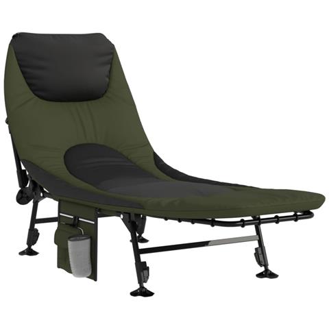 Letto Da Pesca Gambe Anti Fango Regolabili Pieghevole Verde - Foto 2