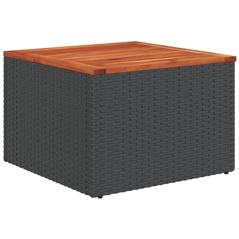 Set Divano da Giardino 6 pz con Cuscini Nero in Polyrattan - Foto 2