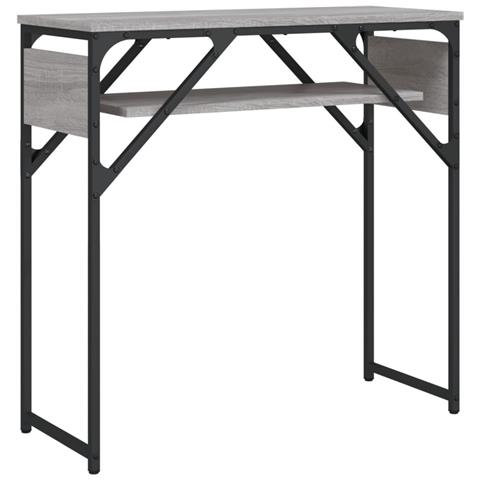 Tavolo Consolle Ripiano Grigio Sonoma 75x30x75cm Multistrato - Foto 2