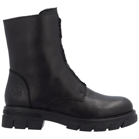 Black Casual Closed Ladies Mid Height Boots Stivaletti Pelle Scarpe Donna Nero Eu 38, Z9179-00 - Foto 3