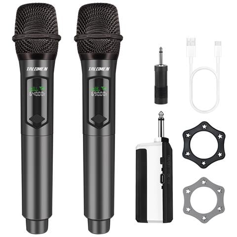 Talomen, Microfono Wireless, Ricaricabile, 160 Ft, Karaoke, Dj, K60-2 - Foto 1