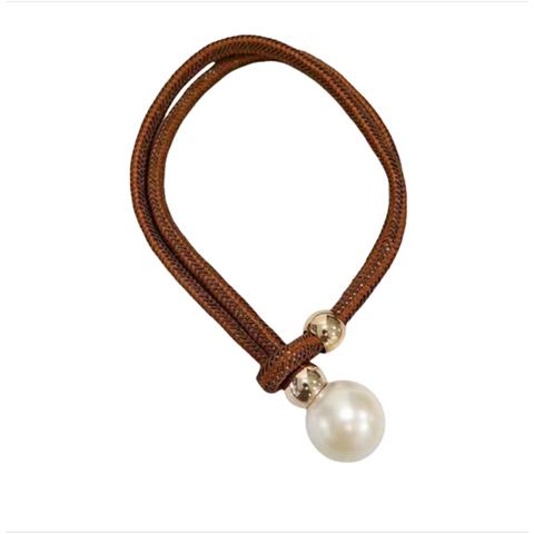 Eleganti Fermatende Con Perle Finte (set Da 2) Coffee - Foto 1