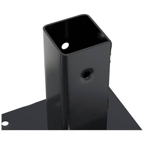 Basi per Pali Quadrati 4 pz 46x46 mm Acciaio Verniciato Polvere - Foto 2