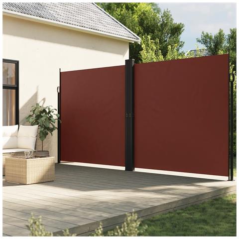 Tenda Da Sole Laterale Retrattile Marrone 200x1200 Cm - Foto 1