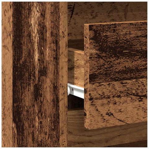 Comodino Legno Antico 40x35x62,5 cm in Legno Multistrato - Foto 2