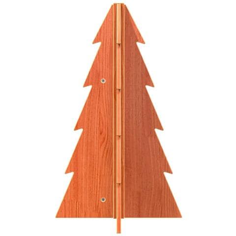 Albero Di Natale Marrone Cera 69,5 Cm In Legno Massello Di Pino - Foto 3