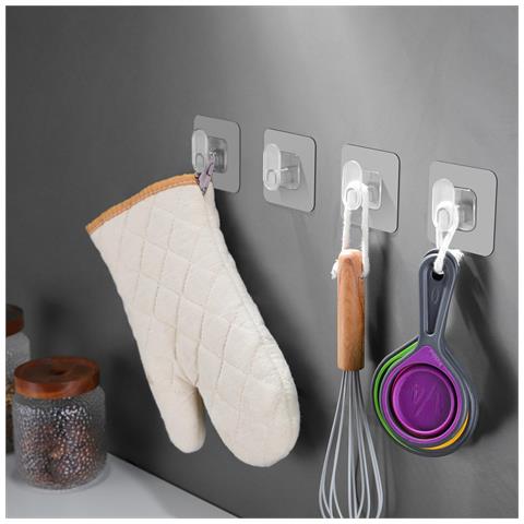 Ganci Adesivi Resistenti Per Cucina E Bagno 10-pack - Foto 5