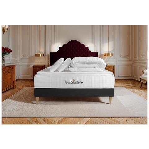 Pacchetto Letto Completo - Materasso 200x200cm + Box Spring Con Doghe (kit) + 2 Cuscini + Piumino - George V - Foto 1