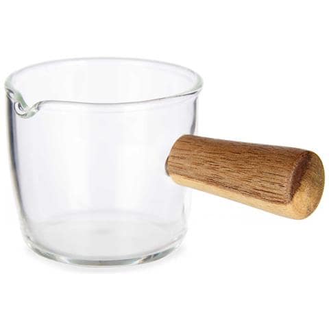 Salsa Borosilicato 100ml Manico Legno 6,5x10,5x5 Cm. Colore Trasparente - Foto 2