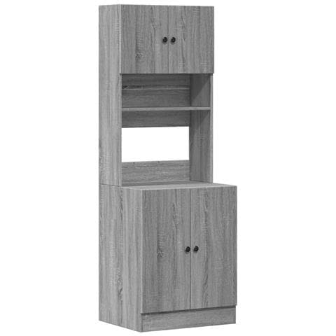 Mobile Da Cucina Grigio Sonoma 60x50x180cm In Legno Multistrato - Foto 2