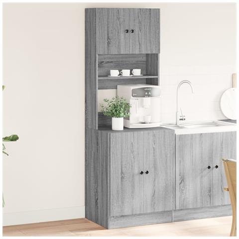 Mobile Da Cucina Grigio Sonoma 60x50x180cm In Legno Multistrato - Foto 1